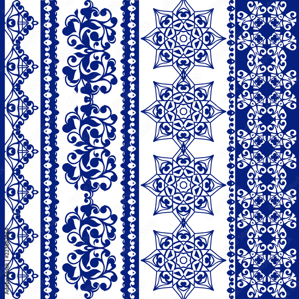 Obraz premium Set mandala ornamental oriental simple icons.The circular pattern. Company logo, mark, emblem, element. Simple geometric logo.