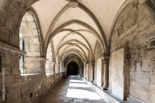 View of the cloister of the Naumburg Cathedral  which has been a UNESCO World Heritage Site since 2018  Germany.