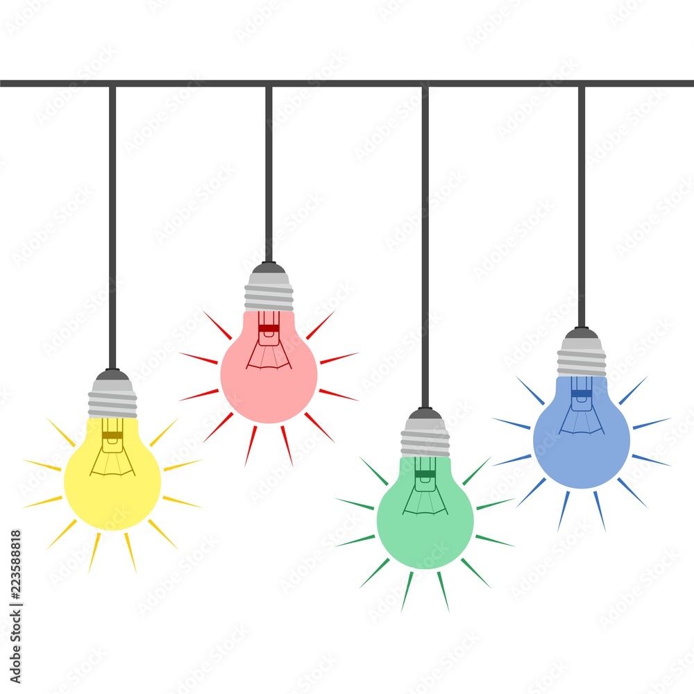 Naklejka premium Hanging Light Bulb