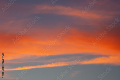 Dramatic Orange Sunset with a Blue Sky © John