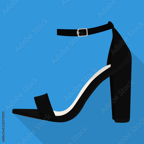 ankle strap shoes woman flat isolated vector