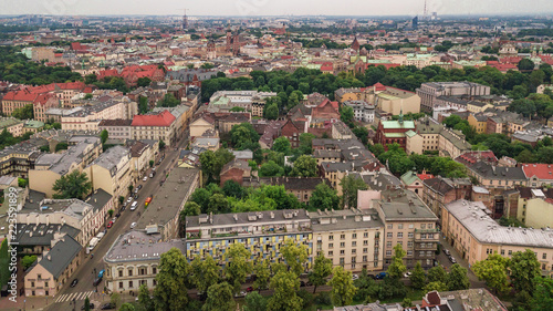 aerial view of the Old Town in Krakow
