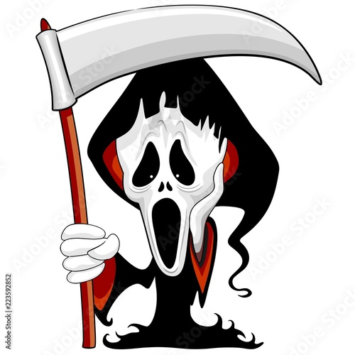 Grim Reaper The Scream Parody Cartoon Character