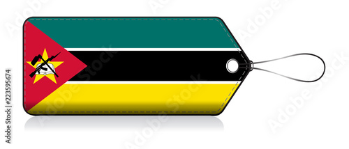 Mozambique emoji flag, Label of  Product made in Mozambic
