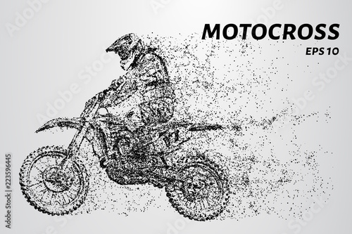 Motocross rider silhouette.