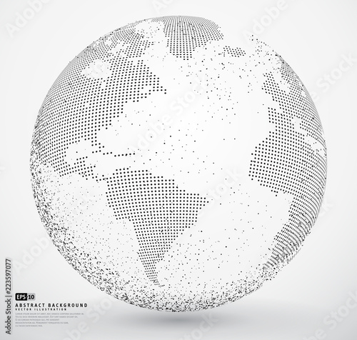 Abstract dotted globe earth