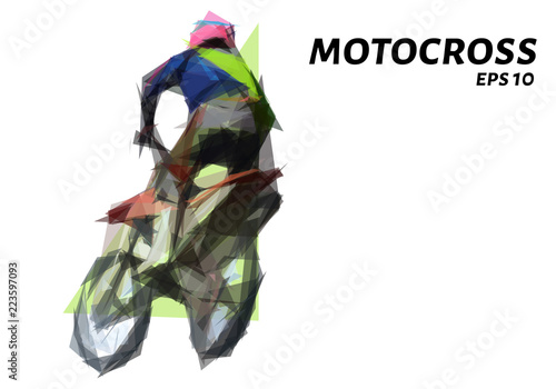 Motocross rider silhouette.