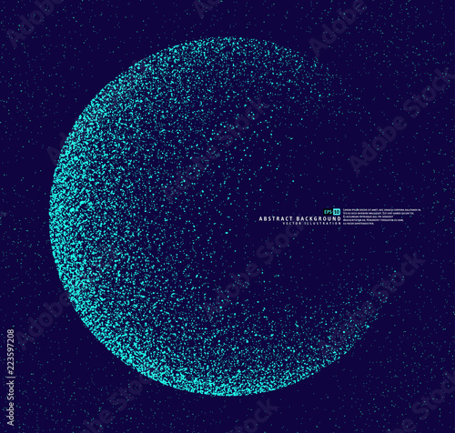 Particles constructed the world globe