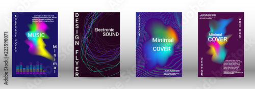 Set of modern abstract musical backgrounds.