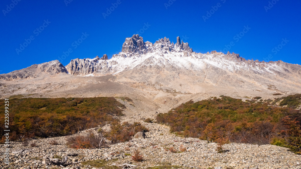 View of Cerro Castillo in Carretera austral in chile - Patagonia