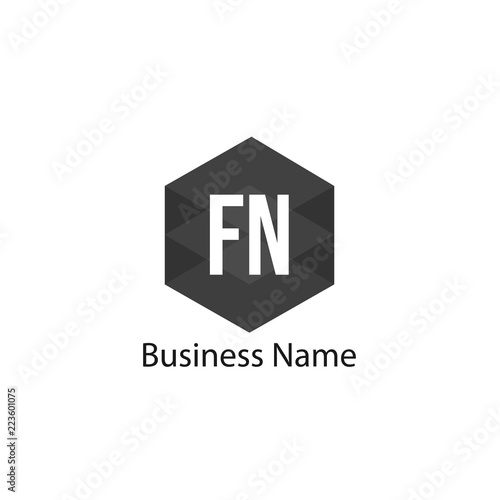 Initial Letter FN Logo Template Design