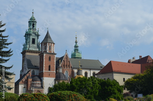 Wawel, widok na dziedziniec i zespól katedralny, Kraków, Polska
