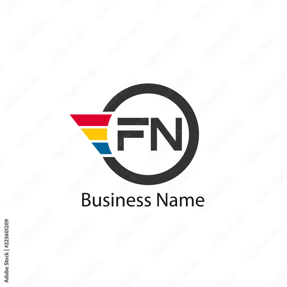 Initial Letter FN Logo Template Design Initial Letter FN Logo Template Design