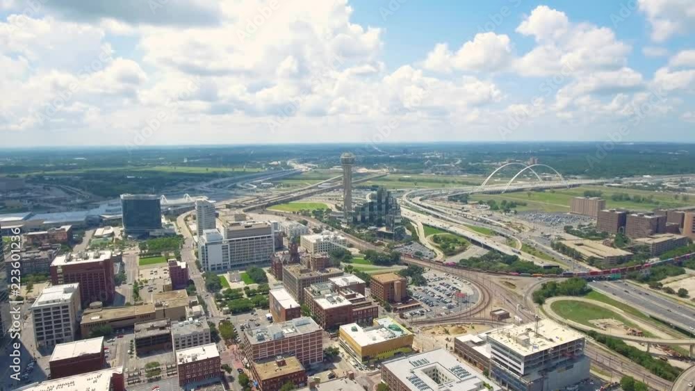 Aerial view of buildings and roads in Dallas, Texas Aerial view of buildings and roads in Dallas, Texas