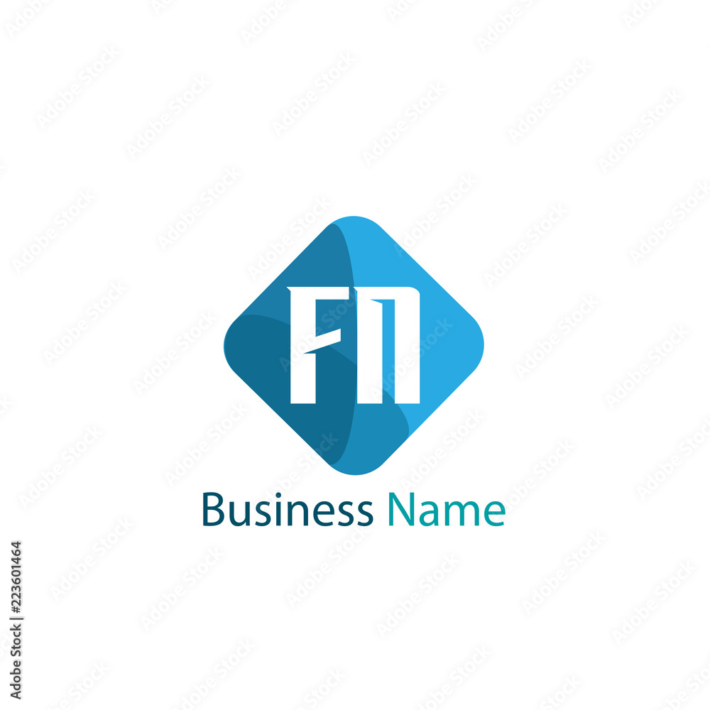 Initial Letter FN Logo Template Design Initial Letter FN Logo Template Design
