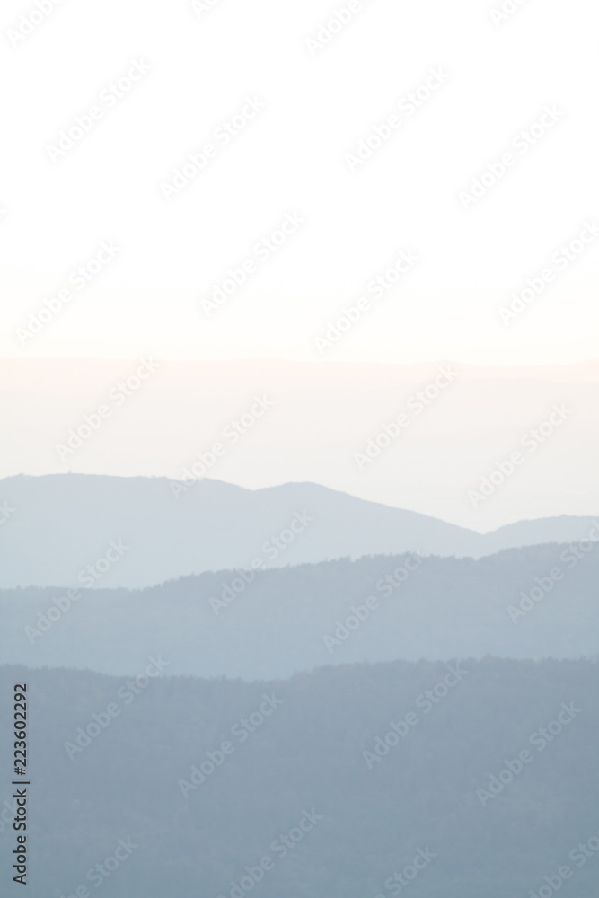 Fototapeta premium Vue sur le Bugey depuis le Grand Colombier