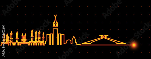 Mecca Light Streak Skyline