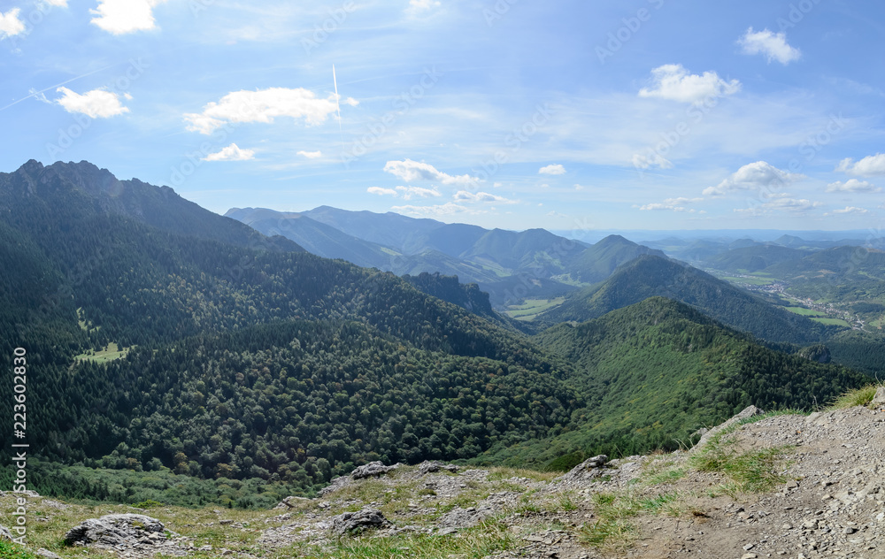 view from the Little Rozsutec hill in The Vratna valley.