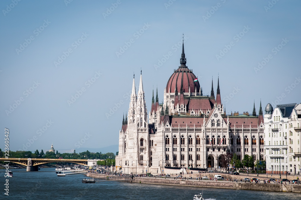 View of Budapest parliament , Hungary .
