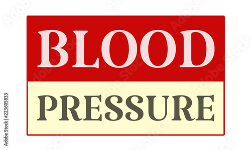 Blood Pressure - written on red card on white background