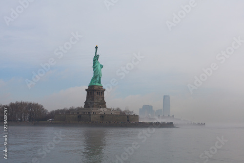 Statue of Liberty as the fog breaks