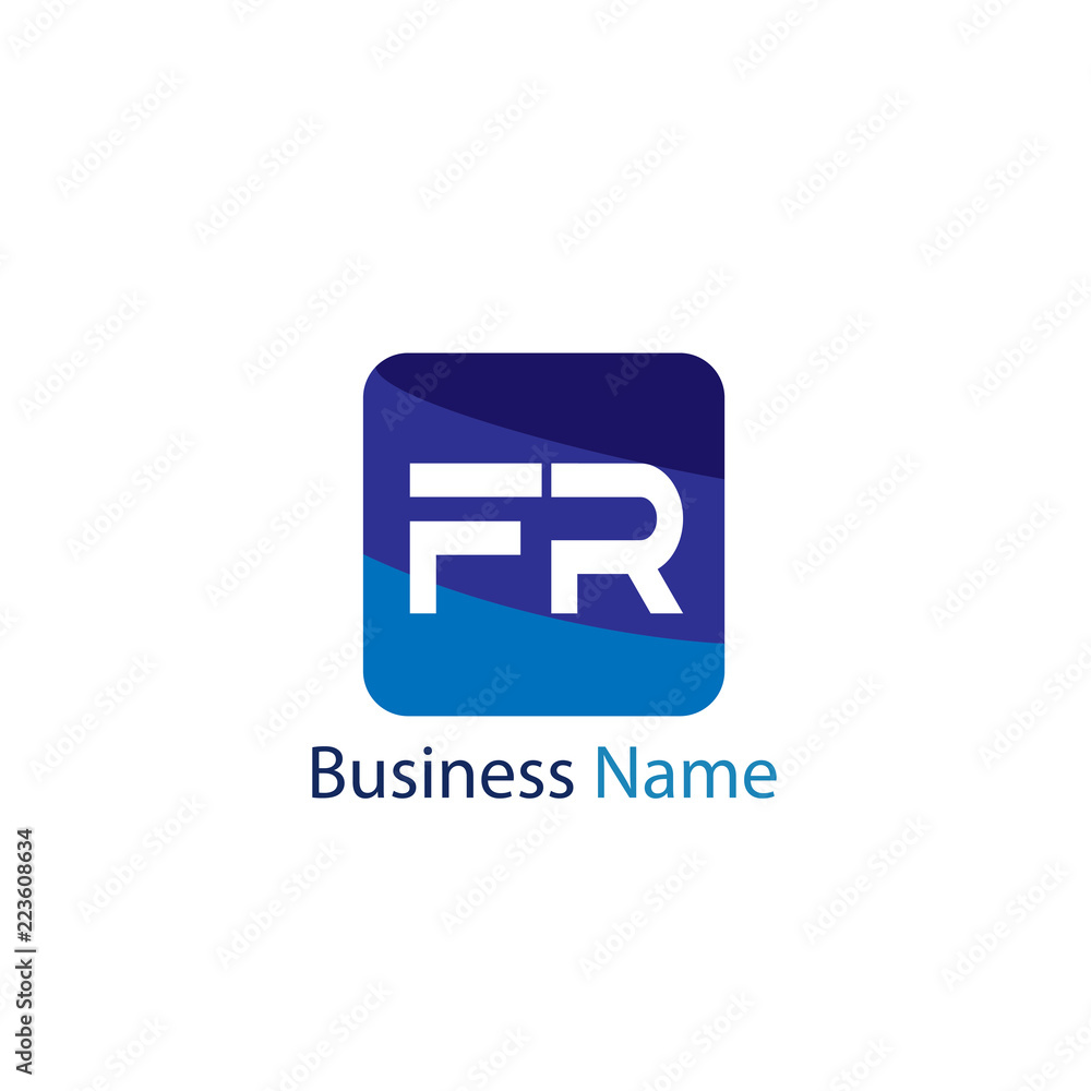Initial Letter FR Logo Template Design Initial Letter FR Logo Template Design