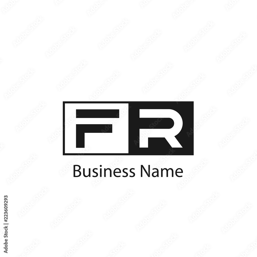 Initial Letter FR Logo Template Design Stock Vector Adobe Stock