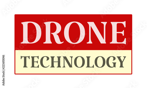 Drone Technology - written on red card on white background