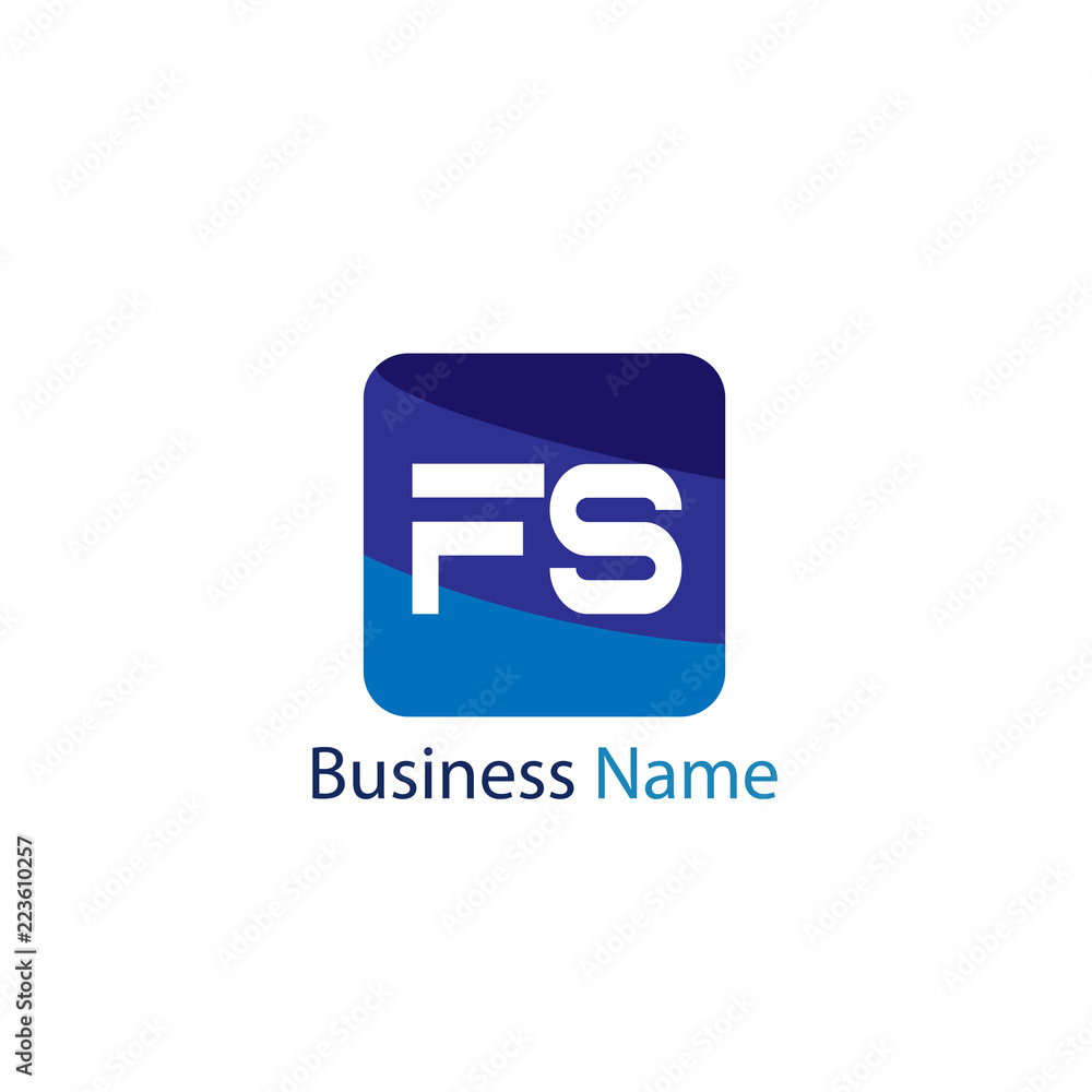 Initial Letter FS Logo Template Design Initial Letter FS Logo Template Design