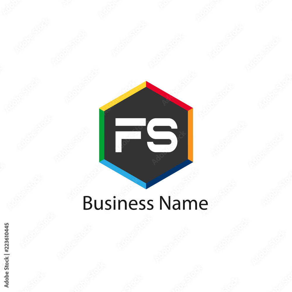 Initial Letter FS Logo Template Design Initial Letter FS Logo Template Design