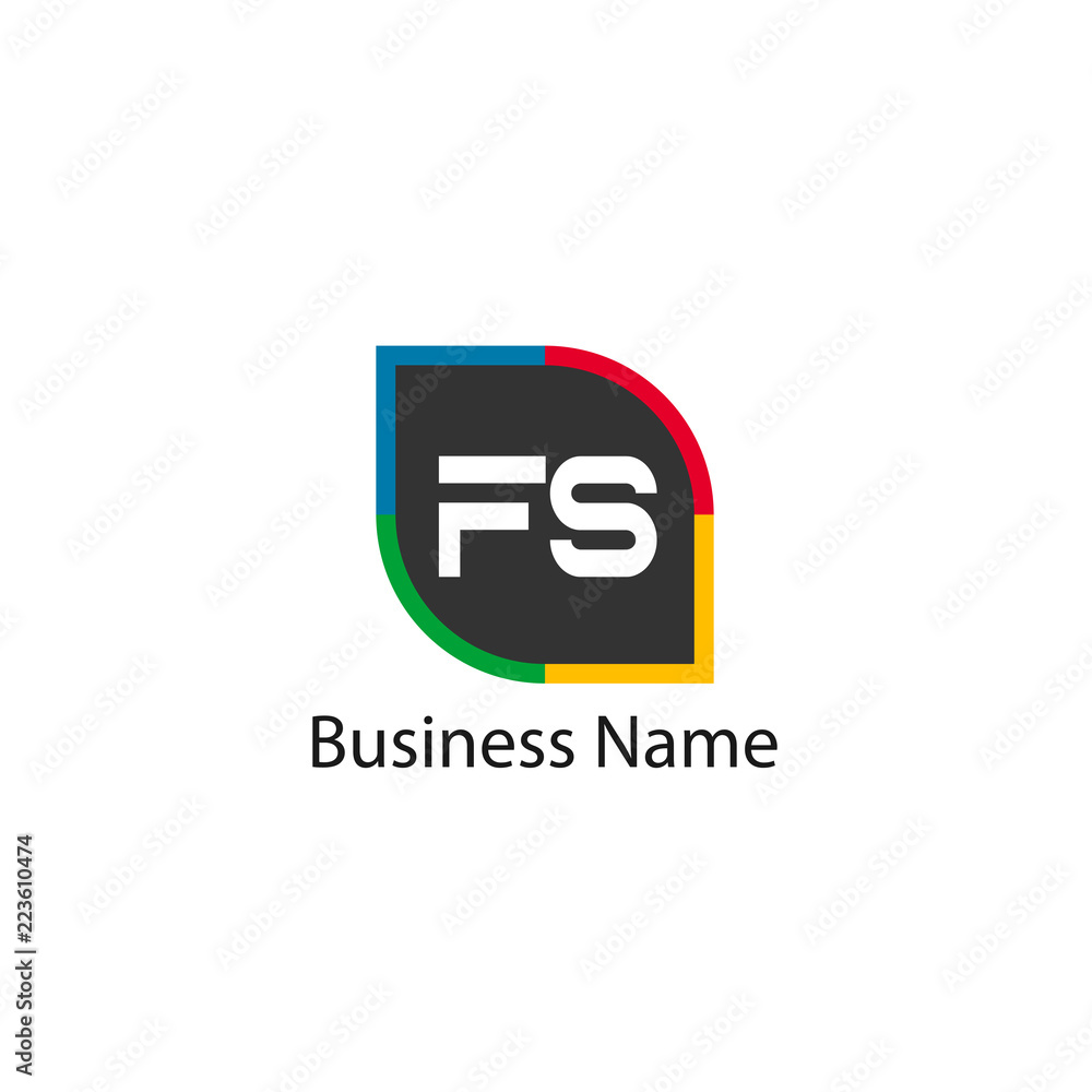 Initial Letter FS Logo Template Design Initial Letter FS Logo Template Design