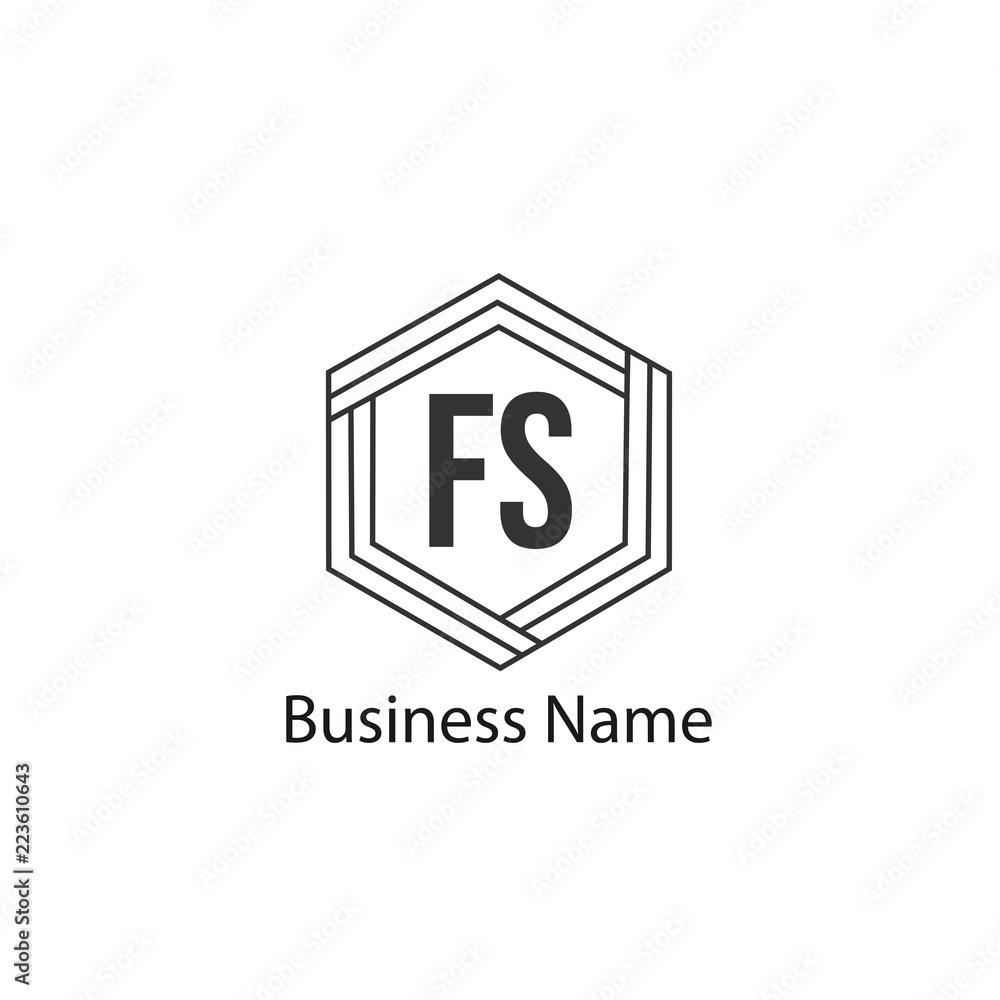 Initial Letter FS Logo Template Design Initial Letter FS Logo Template Design