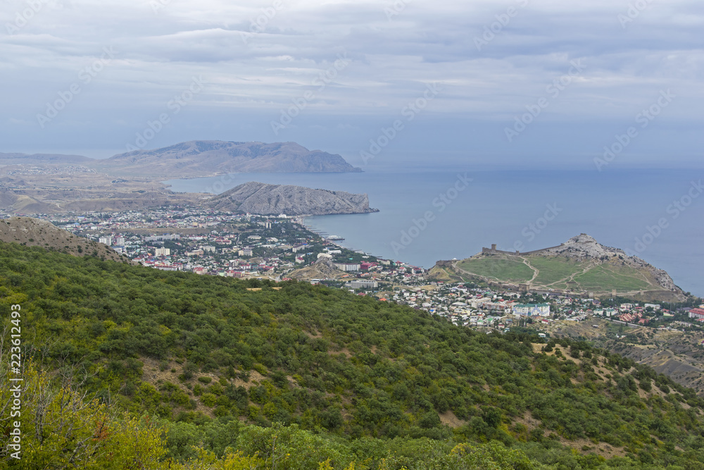 Panorama of the Black Sea coast. Crimea.