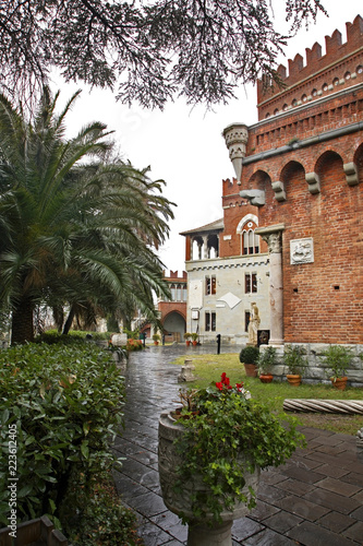 Park of Albertis Castle in Genoa. Italy