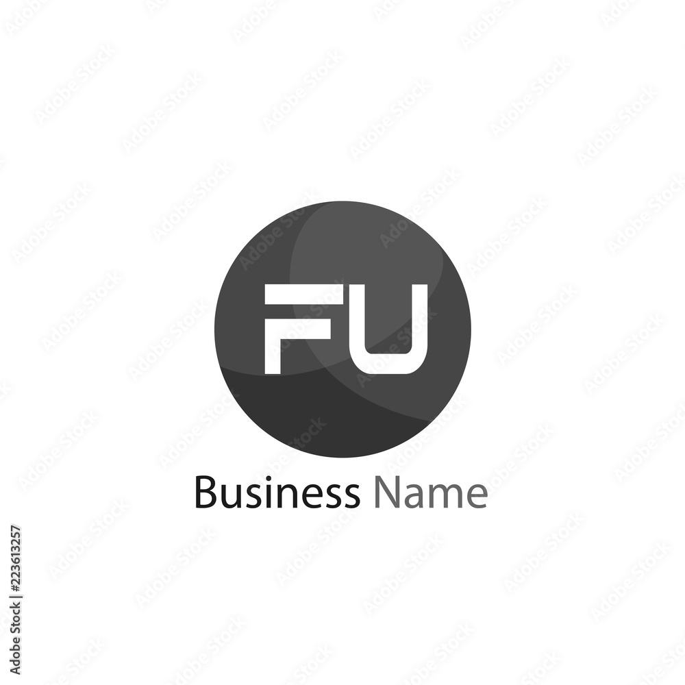 Initial Letter FU Logo Template Design Initial Letter FU Logo Template Design
