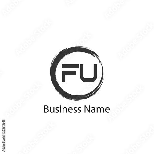 Initial Letter FU Logo Template Design