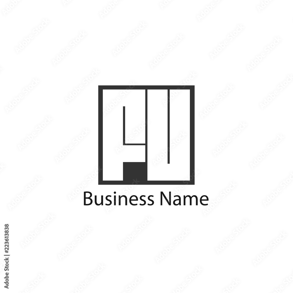 Initial Letter FU Logo Template Design Initial Letter FU Logo Template Design