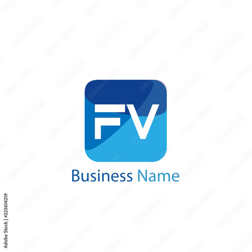 Initial Letter FV Logo Template Design Initial Letter FV Logo Template Design
