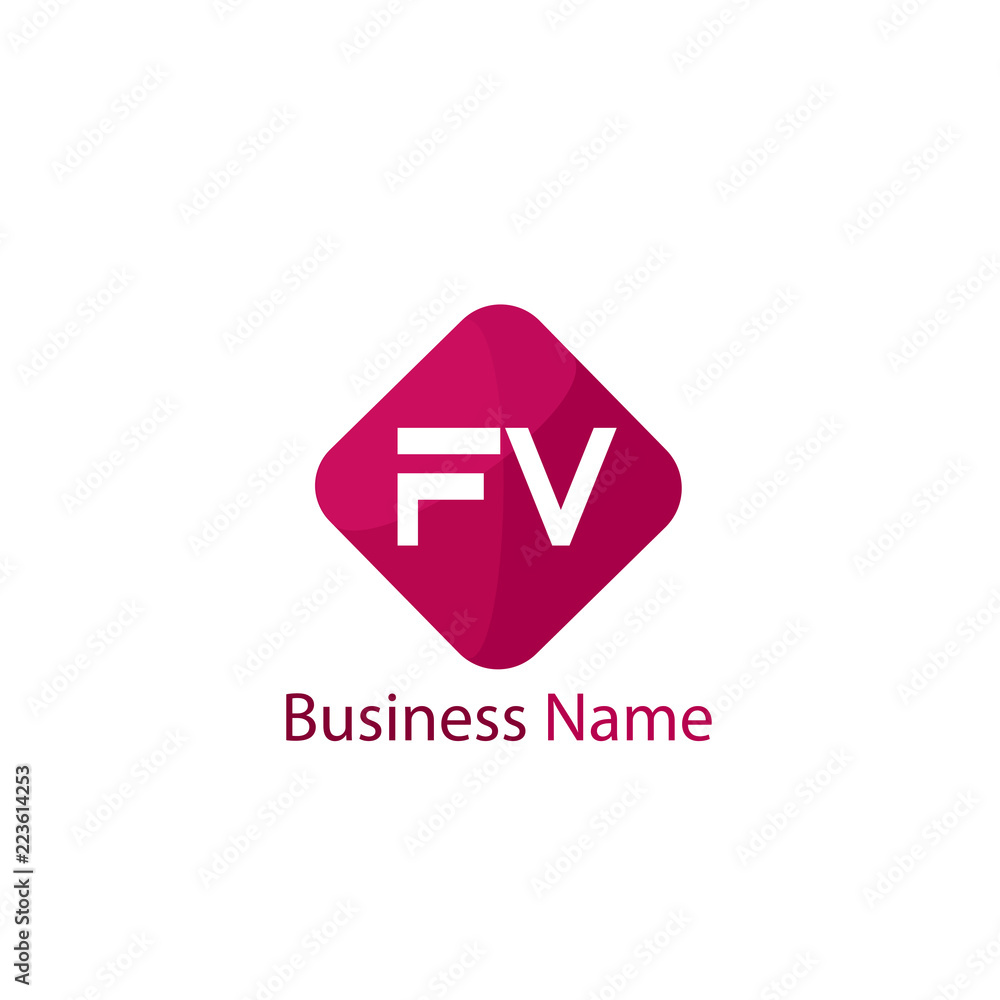 Initial Letter FV Logo Template Design Initial Letter FV Logo Template Design