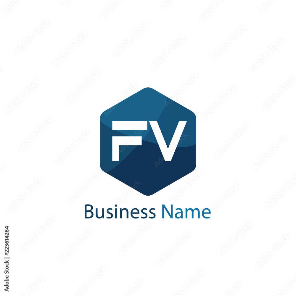 Initial Letter FV Logo Template Design Initial Letter FV Logo Template Design