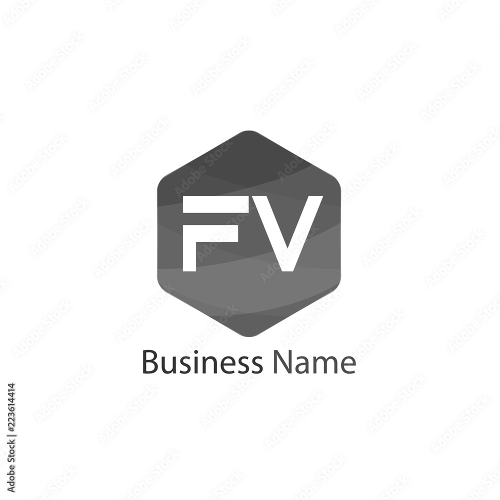 Initial Letter FV Logo Template Design Initial Letter FV Logo Template Design