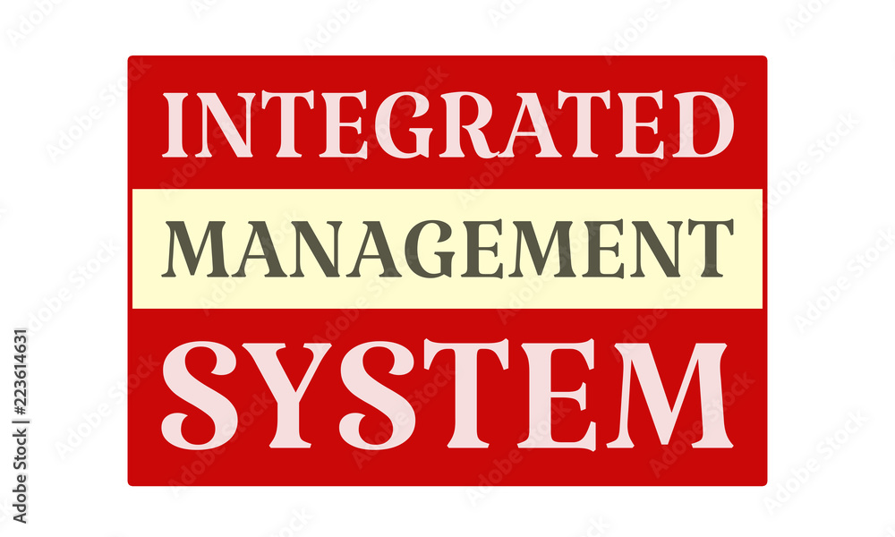 Integrated Management System - written on red card on white background