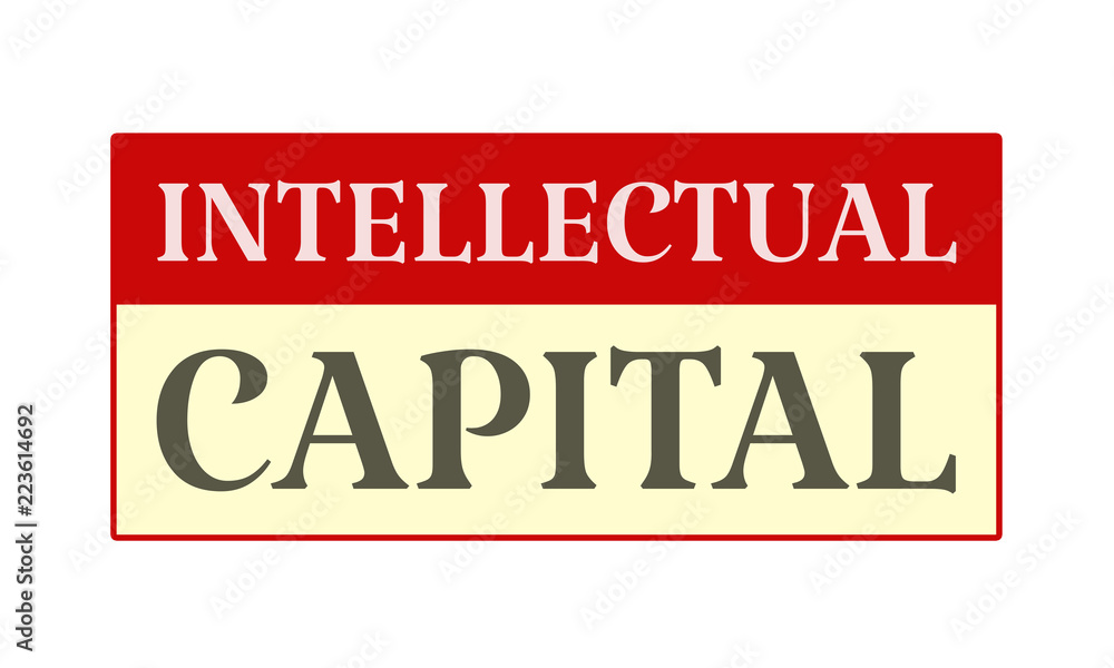 Intellectual Capital - written on red card on white background