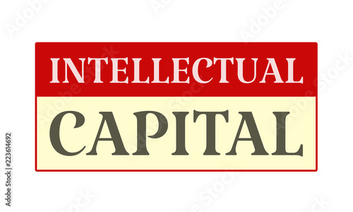 Intellectual Capital - written on red card on white background