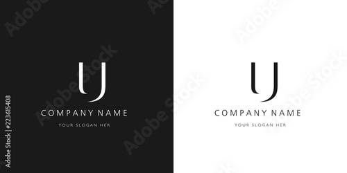 u logo letter modern design photo