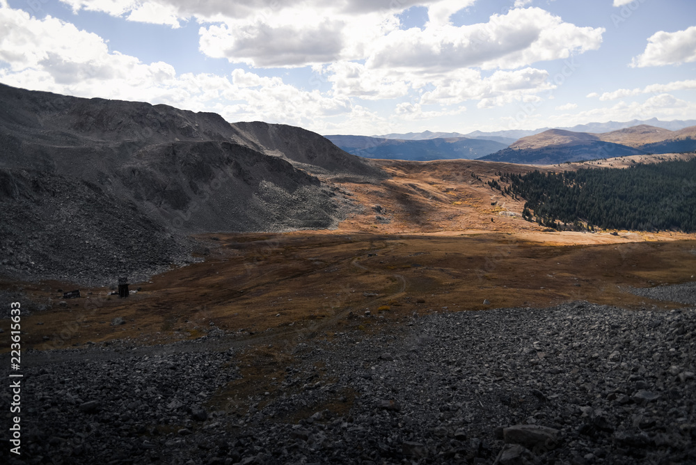 Landscape views of Mayflower Gulch in Colorado during autumn. 