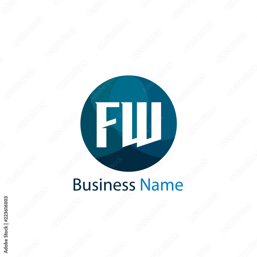 Initial Letter FW Logo Template Design Initial Letter FW Logo Template Design
