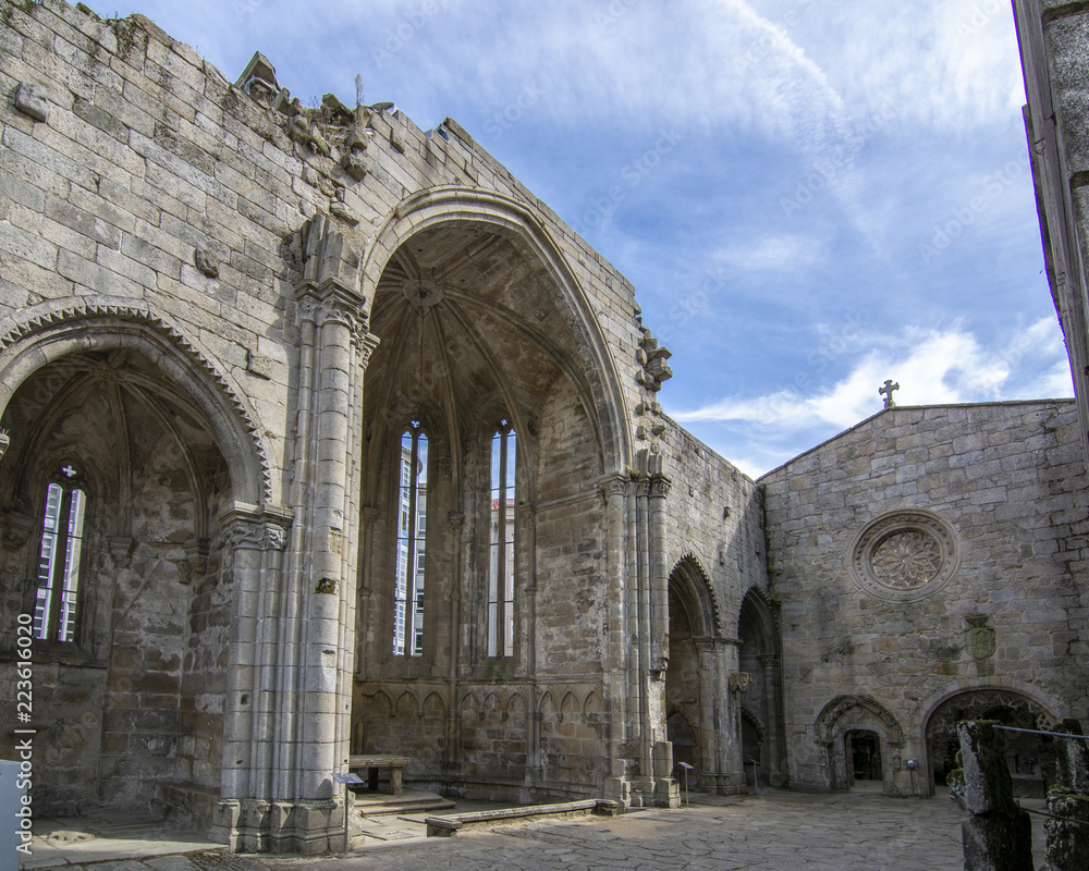 ruinas del convento de Santo Domingo en la ciudad de Pontevedra, Galicia