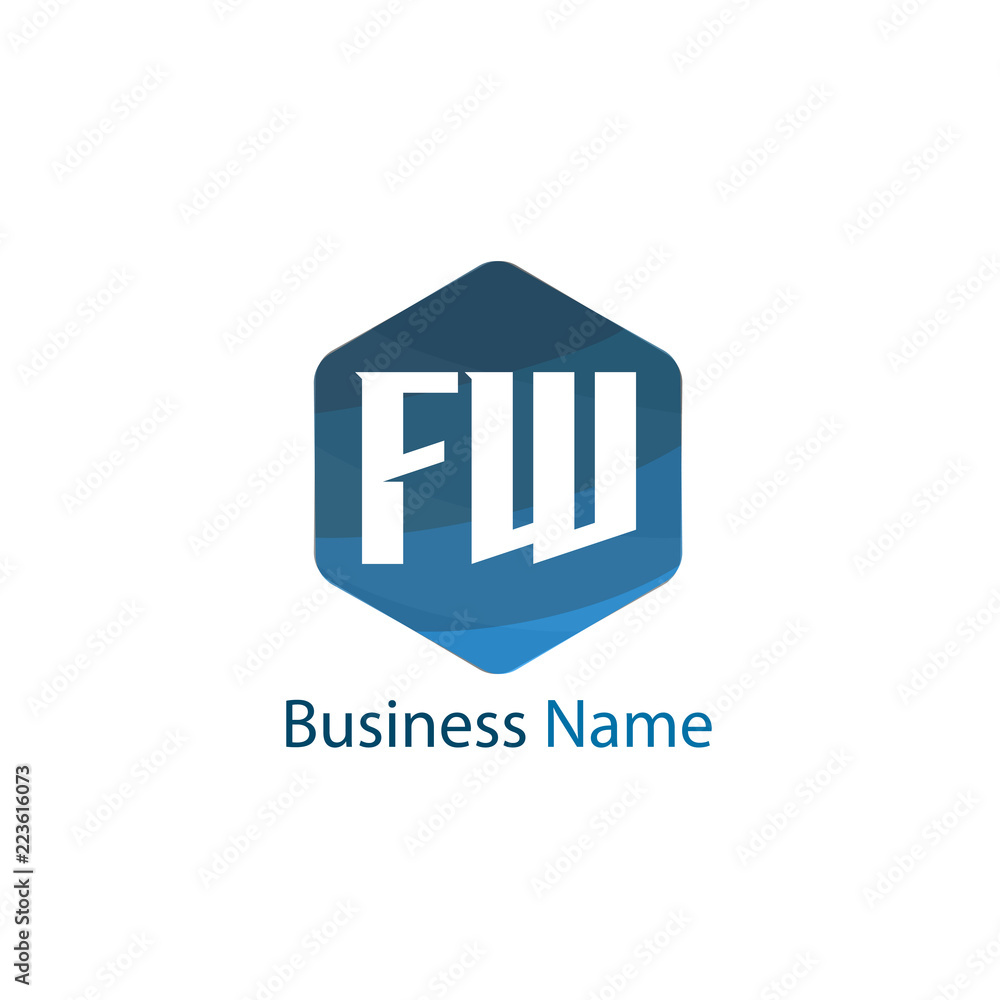 Initial Letter FW Logo Template Design Initial Letter FW Logo Template Design