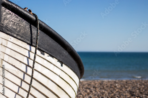 Fishing Boat by the sea photo